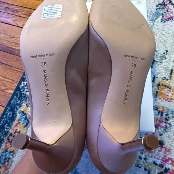 Manolo Blahnik Satin Crystal Embellishment Heels - Picture 10 of 11